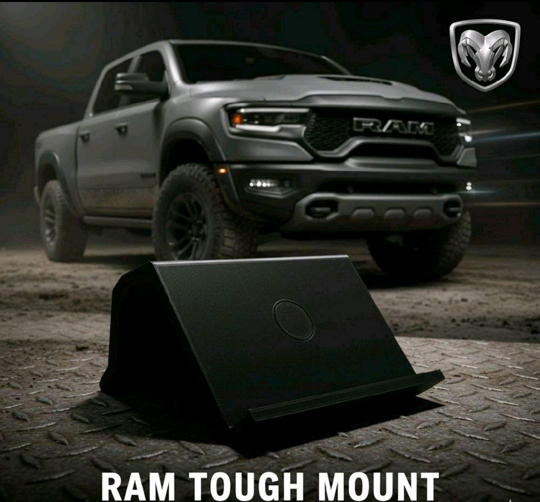 Ram Tough Mount with magnetic plate and tablet support ledge